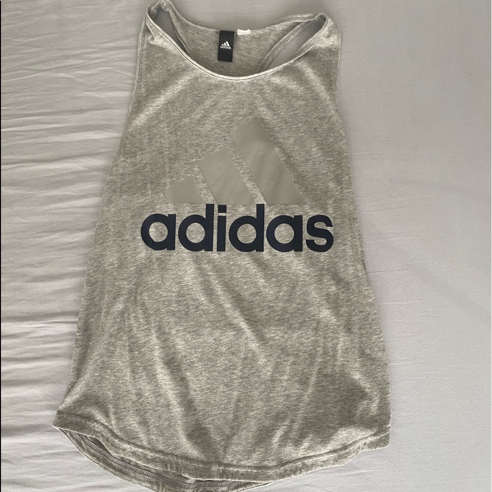 Adidas Gray Racerback Tank S